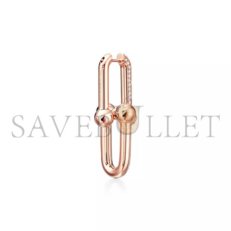 TIFFANY HARDWEARLARGE LINK EARRINGS IN ROSE GOLD WITH PAVÉ DIAMONDS 68692539 TIFFANY HARDWEARLARGE LINK EARRINGS IN ROSE GOLD WITH PAVÉ DIAMONDS 68692539
